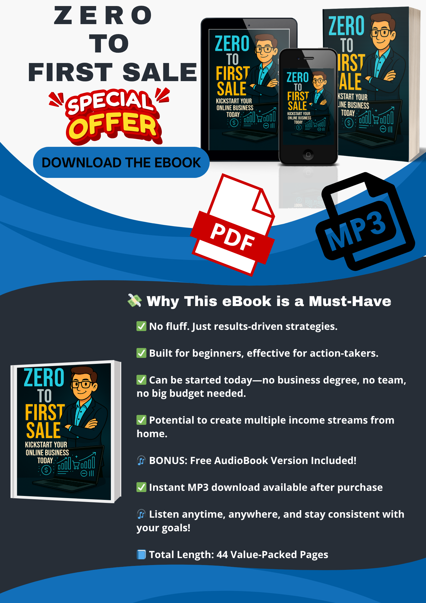 ZERO TO FIRST SALE: The Ultimate Beginner's Blueprint to Making Real Money Online—Without Experience or Tech Skills